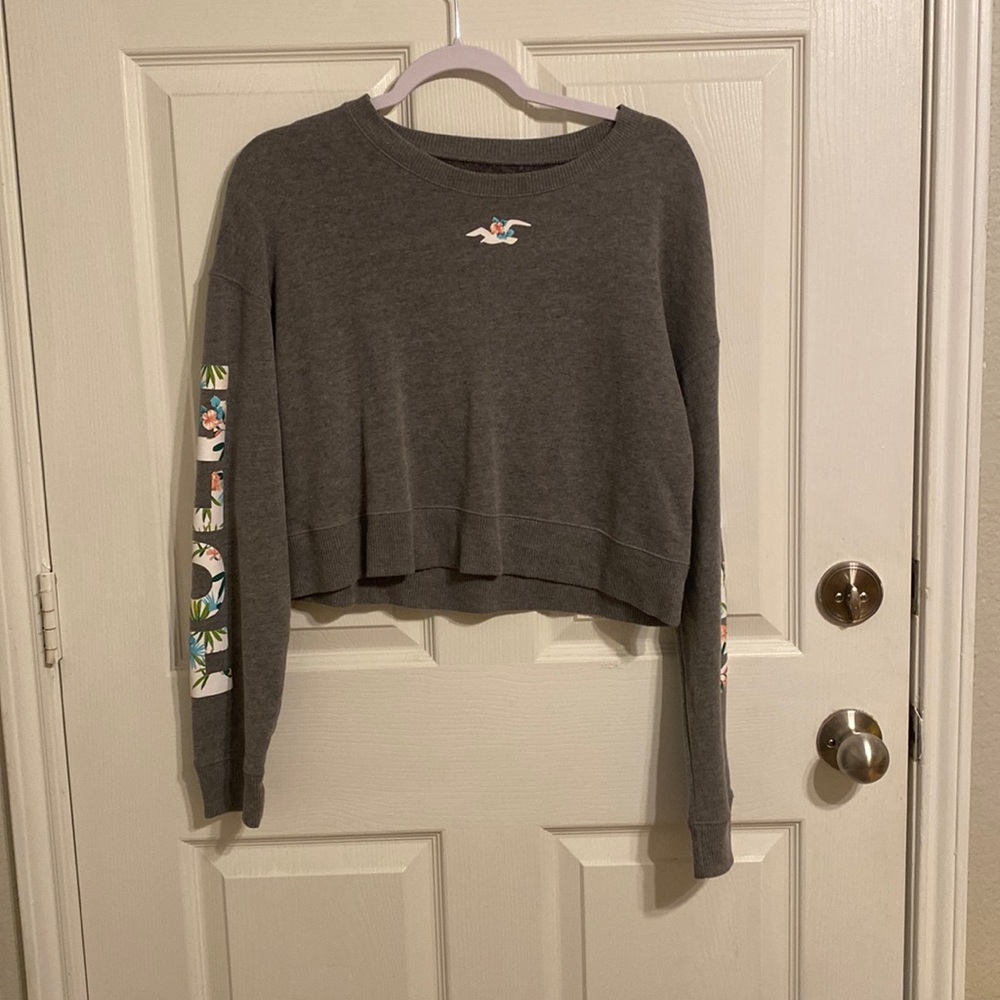 holister cropped sweatshirt